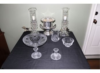 QUALITY CRYSTAL INCLUDES TIFFANY & CO. CRYSTAL BOWL & WATERFORD BOWL, CANDLESTICKS & PITCHER
