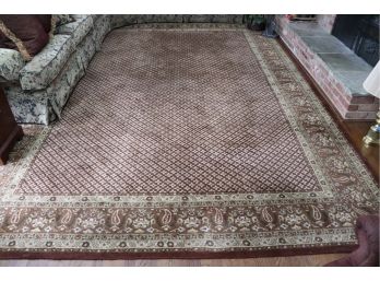 HOME DECORATORS COLLECTION LICHI RUST COLORED RUG WITH ALL-OVER CENTRAL PATTERN 115 W X 164 LONG