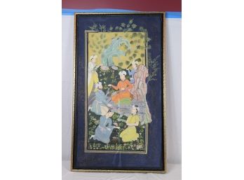 Hand Painted Framed India Art Piece