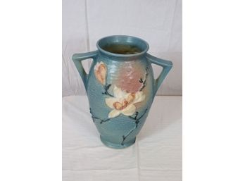 Roseville Blue Magnolia , 2 Handled Vase
