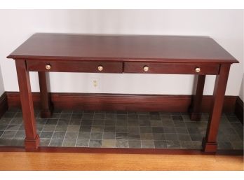 Traditional Style Custom Console Table With Two Drawers