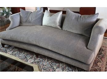Marge Carson Fine Custom Furniture  Contemporary/Art Deco Style Roll Arm Bench Seat Sofa