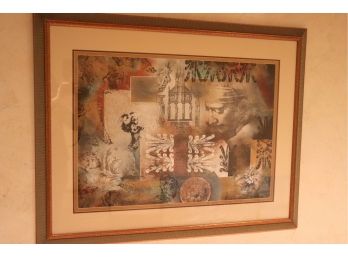 Print Signed Marlene Healey In Gilded Frame  44 Inches W X 35 Inches H