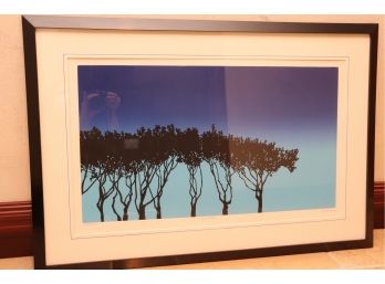 Limited Edition 174/250 Silhouette Lithograph Signed Gail Bruce  38 Inches W X 26 Inches H