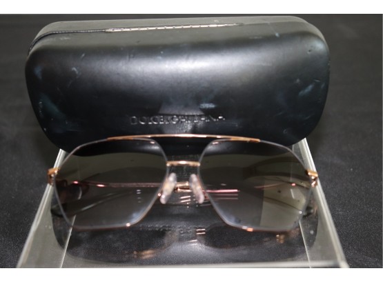 .Authentic Dolce & Gabbana DG2157 Geometric Aviator Style Womens Sunglasses With Carrying Case