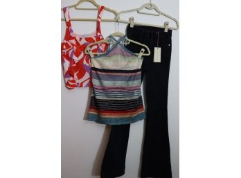 Missoni Limited Edition Knit Top 58/110, Chloe Oliver Silk Crepe Top & Stella McCartney Jeans  Womens S