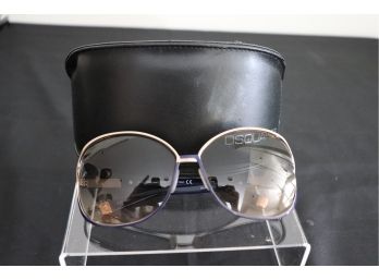 Authentic D Squared DQ0048 83Z Navy Blue & Gold Womens Sunglasses With Carrying Case