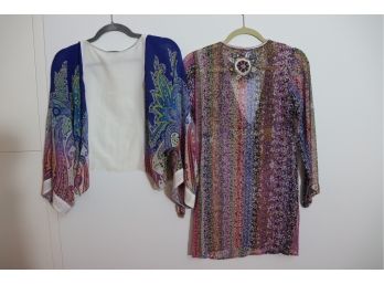 Etro Silk Printed Bolero Top And Taj Beaded & Printed Tunic Top - Womens Size Small/Medium (US)