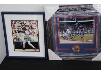 Sports Memorabilia  Derek Jeter Signed Photograph & Odell Beckham Jr Signed Photograph In Frames