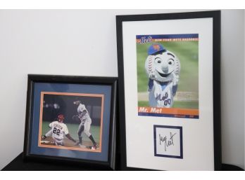NY Mets Sports Memorabilia -  Steiner Memorabilia With Signature & Mr. Met Autographed Artwork