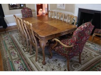 BEAUTIFUL CENTURY FURNITURE COUNTRY FRENCH/ CHIPPENDALE STYLE DINING ROOM TABLE & CHAIRS