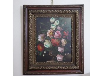 BEAUTIFUL SIGNED FRAMED FLORAL STILL LIFE BY M.G MARSTON IN QUALITY VINTAGE FRAME