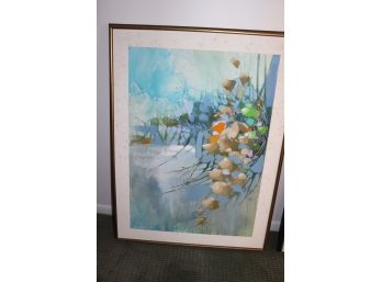 FRAMED FLORAL PAINTING BY ROBIN R. BOLTON 1977