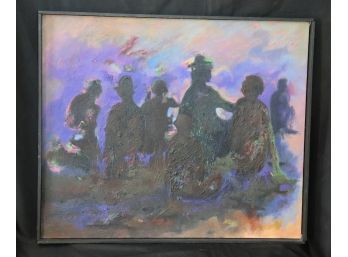 SIGNED C. PEPE COOPER OIL CANVAS SIGNED
