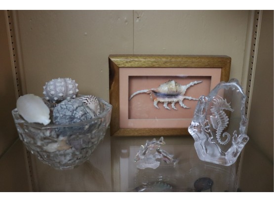 Vintage Sea Life Inspired Decorative Accessories, Shells & Crystal Pieces