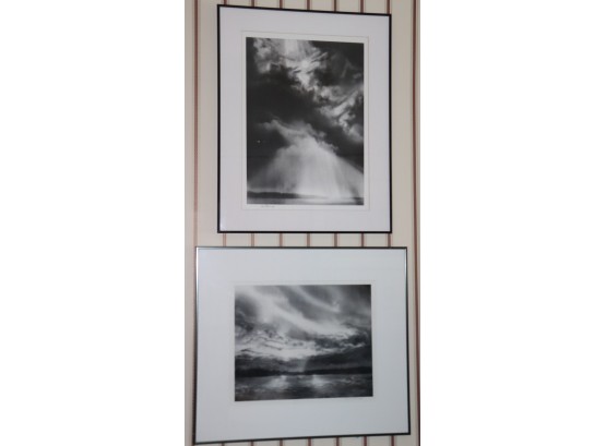 Pair Of Signed Richard Vaux, Framed Carbon On Paper Drawings, Nocturne II & 2nd Movement