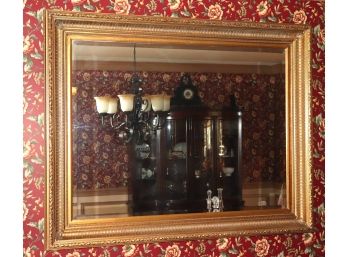 Vintage Ornate Gilded Beveled Wall Mirror