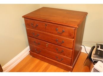 Vintage Ethan Allen Lockable 2 Drawer Wood File Cabinet  Made In America