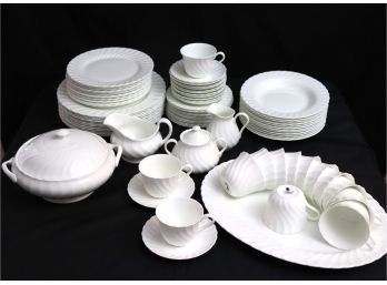 Vintage Wedgwood Fine Bone China, Candlelight Made In England, Service For 12 & 5 Serving Pieces