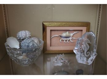 Vintage Sea Life Inspired Decorative Accessories, Shells & Crystal Pieces