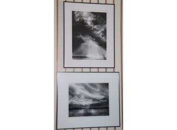 Pair Of Signed Richard Vaux, Framed Carbon On Paper Drawings, Nocturne II & 2nd Movement