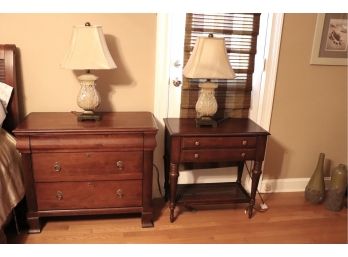 Vintage Pair Of Ethan Allen Companion Wood Night Stands  Made In America