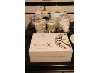 Lot Of Coordinating Classic Bathroom Accessories & Thermal X Face Lift Treatment By Dermalactives