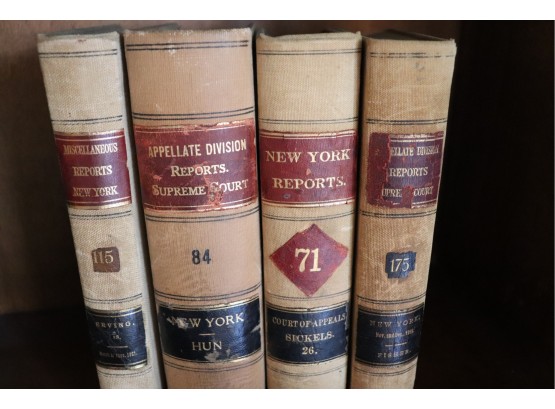 Collection Of Antique Books Includes New York Reports &Appellate Division Reports