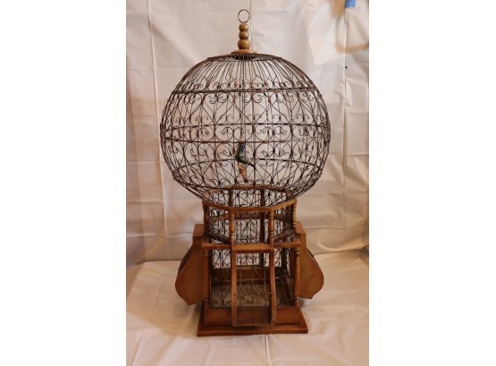 Vintage Decorative Hand-Crafted Tunisian/Victorian Style Bird Cage With Intricate Design