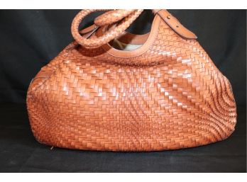 Quality Cole Haan Woven Trademark Basket Weave Designer Handbag