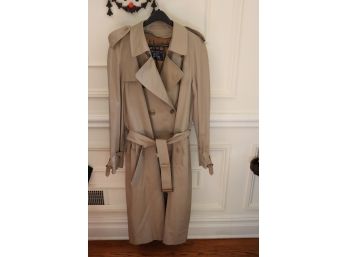 Quality Vintage Burberry Mens Trench Coat With Detachable Inner Wool Liner Size XL Made In England