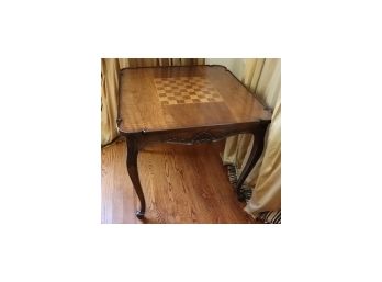 Vintage Chippendale Style Game Table With Carved Detail On Apron & Legs