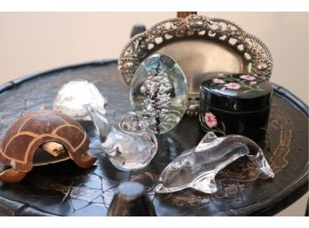 Quality Collection Includes Daum Dolphin, Tiffany & Co Mrs. Delaneys Flowers & Baccarat Crystal Turtle