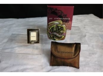 Jay Strongwater Detailed Compact Mirror & Frame Collectible Accessories