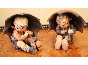 Vintage Pair Of Hand Painted Child Figurines By Goebel, Made In West Germany