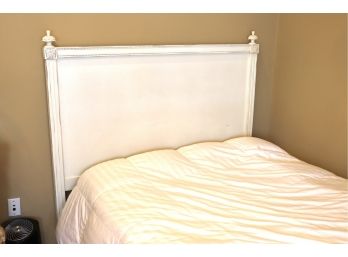 Antique White, Shabby Chic French Style Full Size Headboard, Mattress And Comforter