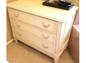 Antique White, Shabby Chic 3-Drawer Dresser By Jaclyn Smith Furniture