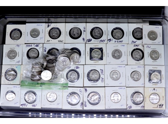 100 Washington Silver Quarters