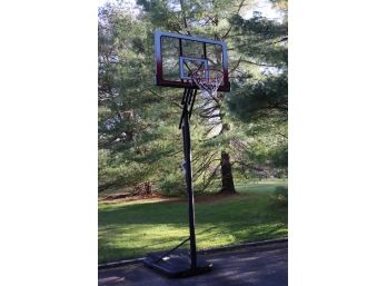 Lifetime Adjustable Height & Semi-Permanent Basket Ball Stand With Shatter Proof Glass Backboard