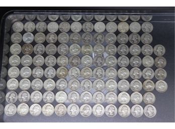 100 Washington Silver Quarters