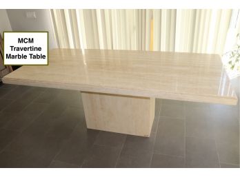 Vintage Mid Century Modern Travertine Table By Maurice Villency