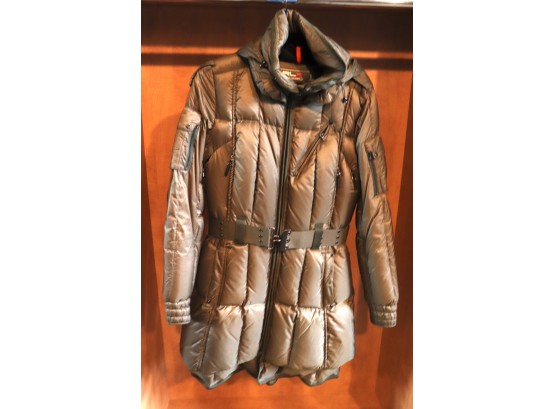 Quality Womens Size Large Ralph Lauren RLX Three Quarter Length Puffer Coat In Olive