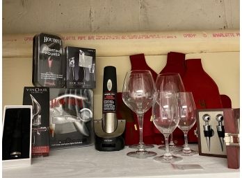Wine Lovers Is This The Lot For You!! Wine Accessories By Orrefors, Houdini, Waring Pro & VinOAir