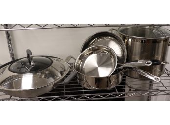 Lot Of Assorted Cookwares By Cuisinart & Farberware  Some Non-Stick, Some Stainless Steel