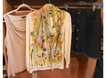 Spring Assortment Of Light Weight Tops And Skirt From Theory And More
