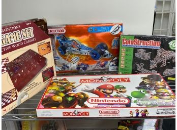Monopoly Nintendo Collectors Edition Board Game, Erector Set & 11 In 1 Distinctive Wood Board Games