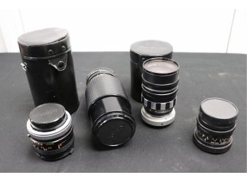 Lot Of Vintage Canon Lenses For Restoration Or Perfect Display Kit