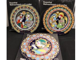 Vibrant And Ornate Porcelain Christmas Plates By Bjorn Wiinblad