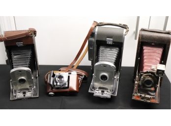 Lot Of Vintage Pocket And Medium Format Cameras For Restoration Or Perfect Display Kit