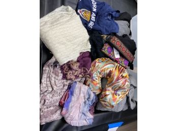 Womens Assorted Sized Lot Of Tops, Sweaters, Scarves & Missoni Neck Pillow
